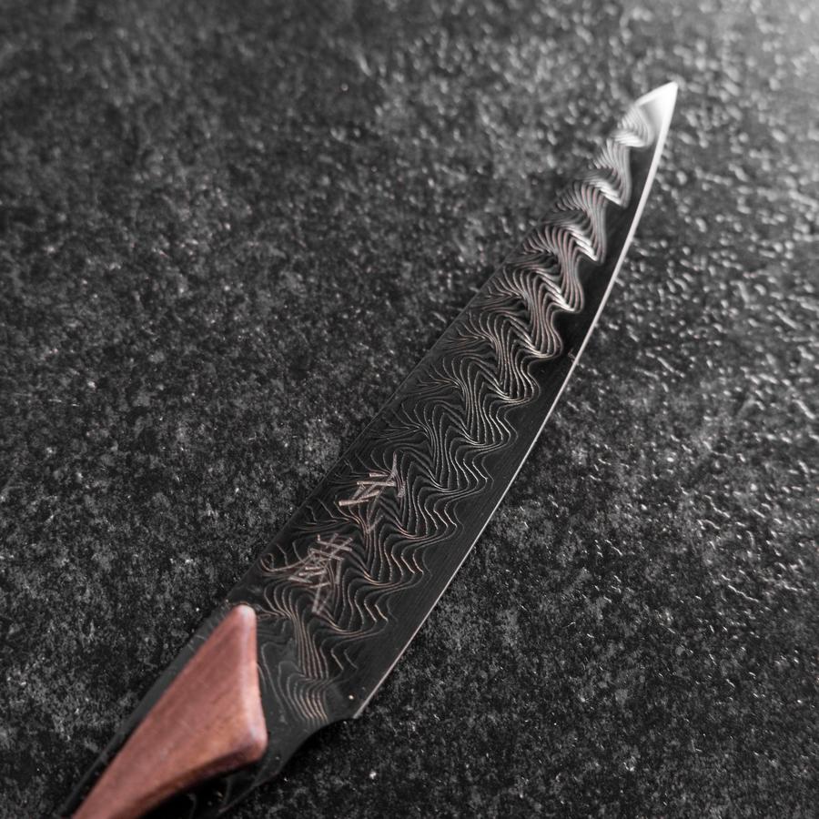 Steakmesser VG-10 Kagami Damast Ahornholz Griff 100mm - Schwarz - Image 3