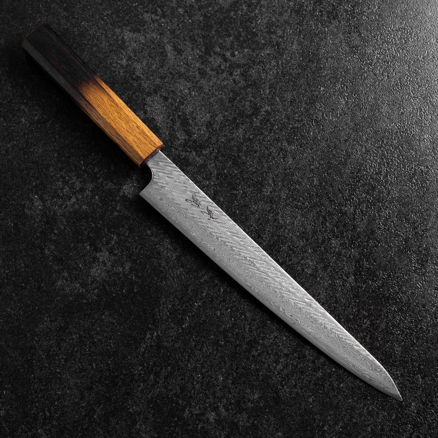 Sujihiki AUS-10 Nawame Damast Yaki Urushi Griff 240mm