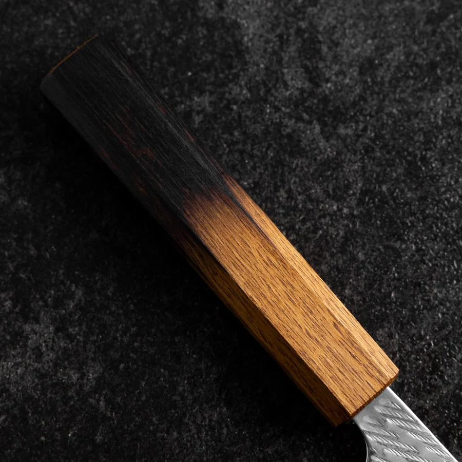Sujihiki AUS-10 Nawame Damast Yaki Urushi Griff 240mm - Image 6