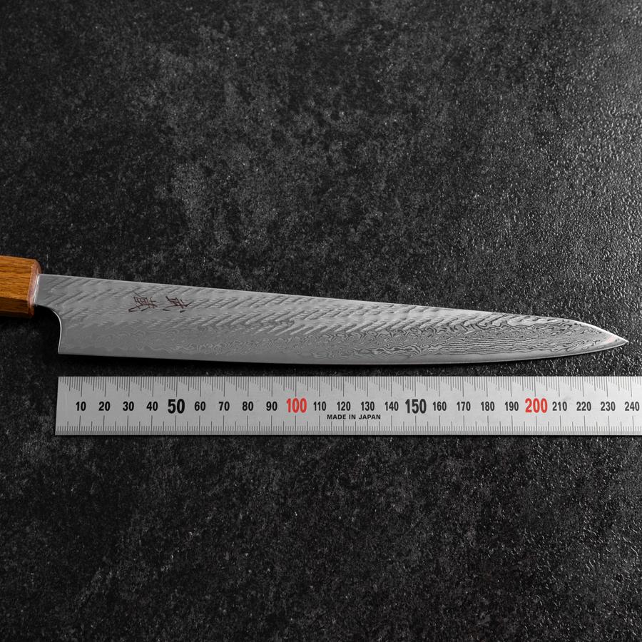 Sujihiki AUS-10 Nawame Damast Yaki Urushi Griff 240mm - Image 7