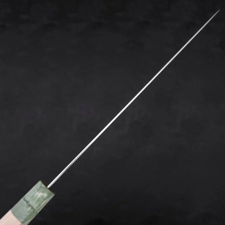 Sujihiki Blue Super Poliert Grüner Ahornholz Griff 270mm - Image 5