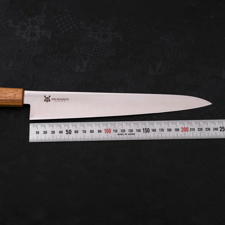 Sujihiki AUS-10 Poliert Eichenholz Griff 240mm - Image 7