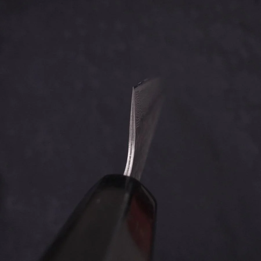 Sujihiki AUS-10 Tsuchime Damast Büffelhorn und Magnolienholz Griff 270mm - Image 4