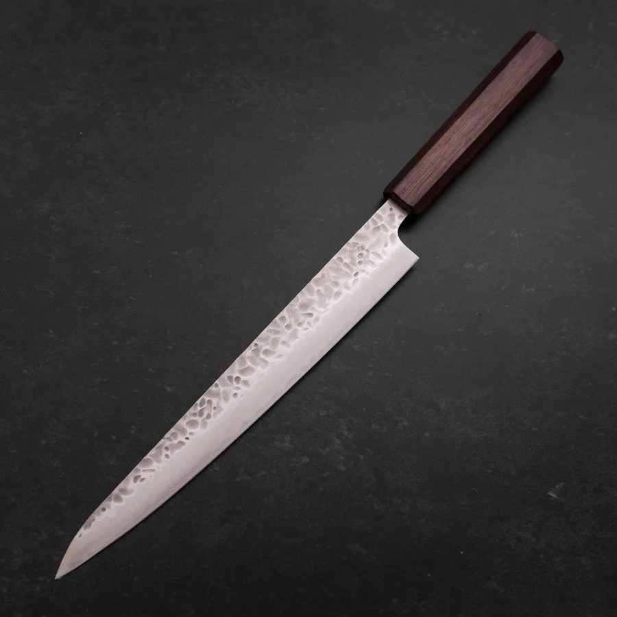 Sujihiki AUS-10 Tsuchime Damast Lila Urushi Griff 240mm - Image 2