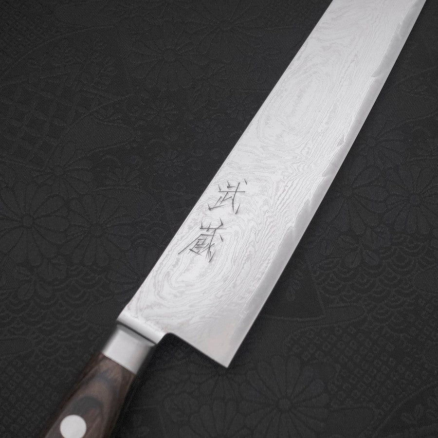 Sujihiki AUS-10 Wellen-Nickel-Damast Westlicher Griff 240mm - Image 3