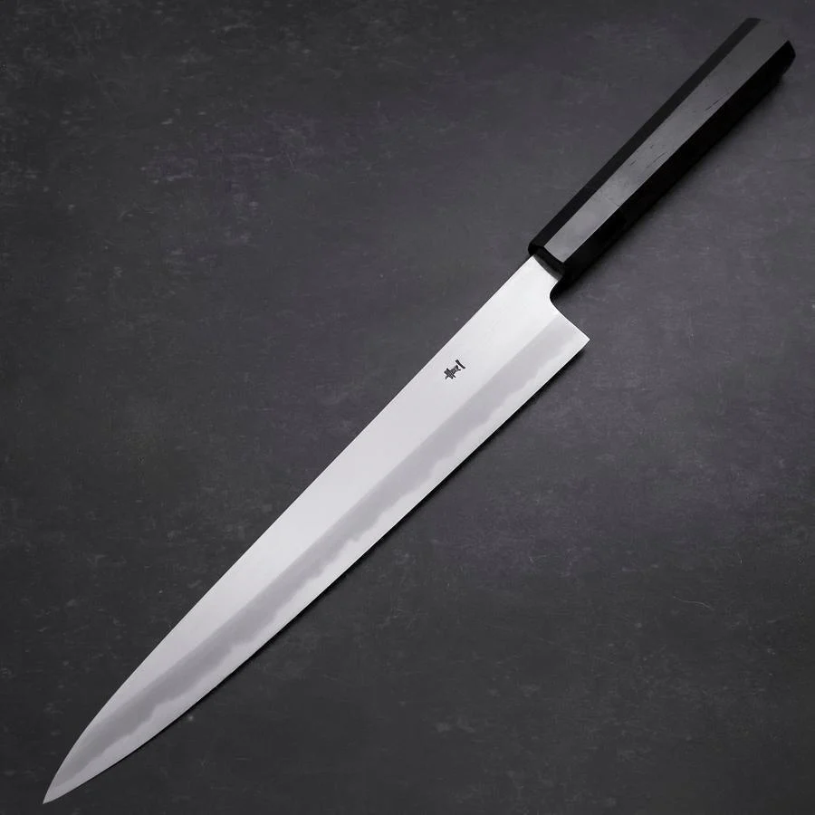 Sujihiki Blue Steel #1 Kasumi Büffelhorn und Ebenholz Griff 270mm - Image 2