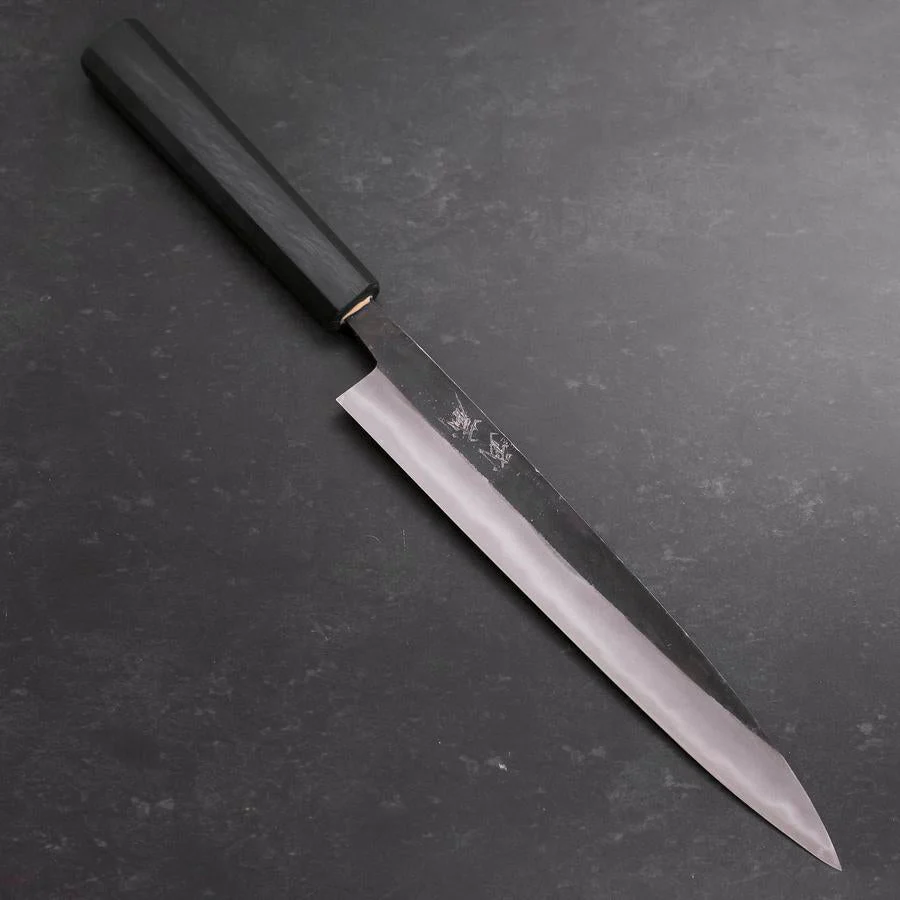 Sujihiki Blue Steel #2 Kurouchi Dunkelblauer Urushi Griff 210mm