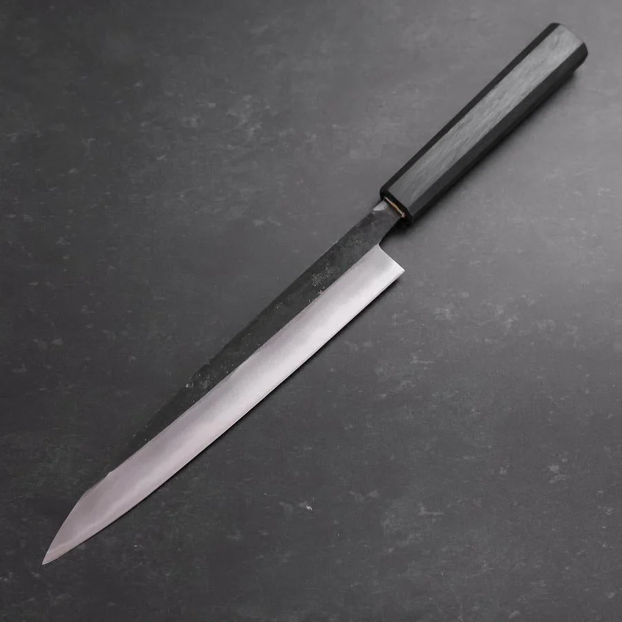 Sujihiki Blue Steel #2 Kurouchi Dunkelblauer Urushi Griff 210mm - Image 2