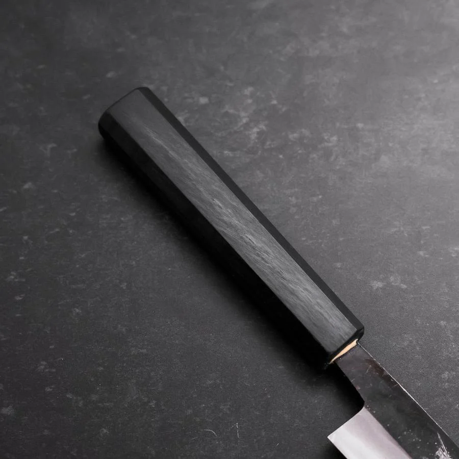 Sujihiki Blue Steel #2 Kurouchi Dunkelblauer Urushi Griff 210mm - Image 6