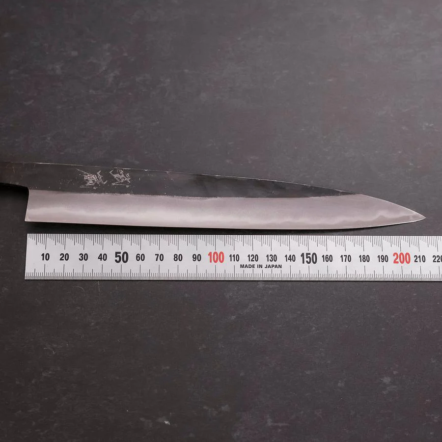 Sujihiki Blue Steel #2 Kurouchi Dunkelblauer Urushi Griff 210mm - Image 7