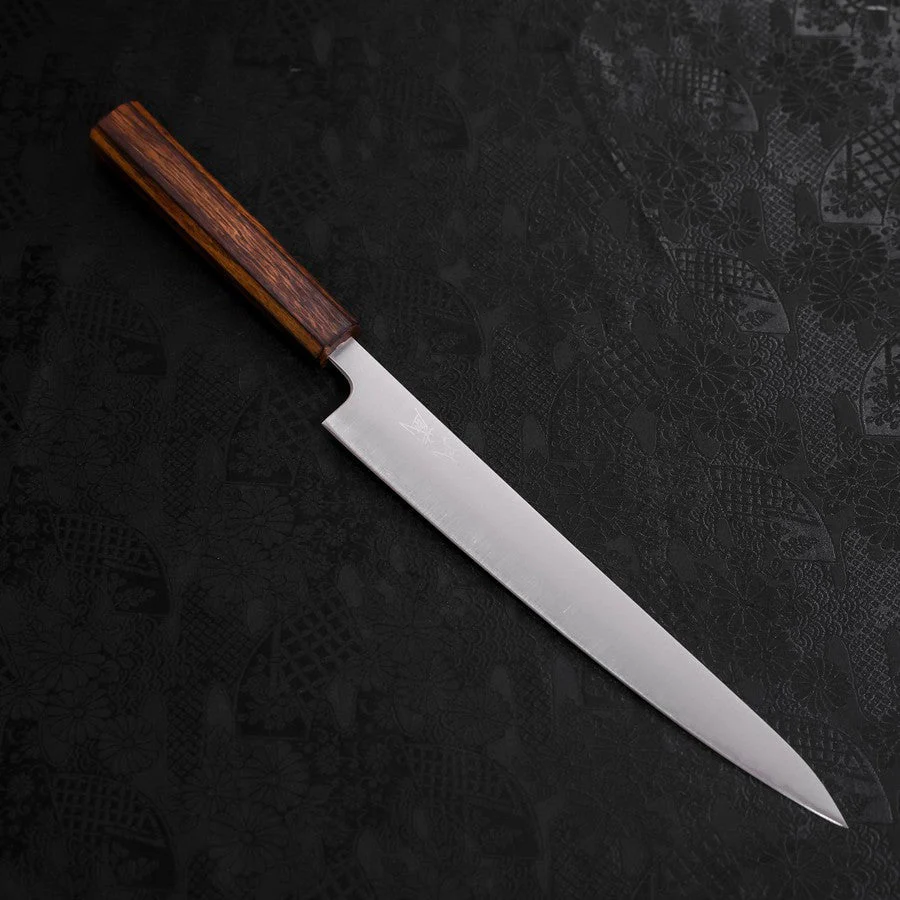 Sujihiki Blue Super Edelstahlummantelung Poliert Sumi Urushi Griff 240mm