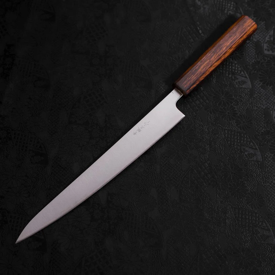 Sujihiki Blue Super Edelstahlummantelung Poliert Sumi Urushi Griff 240mm - Image 2