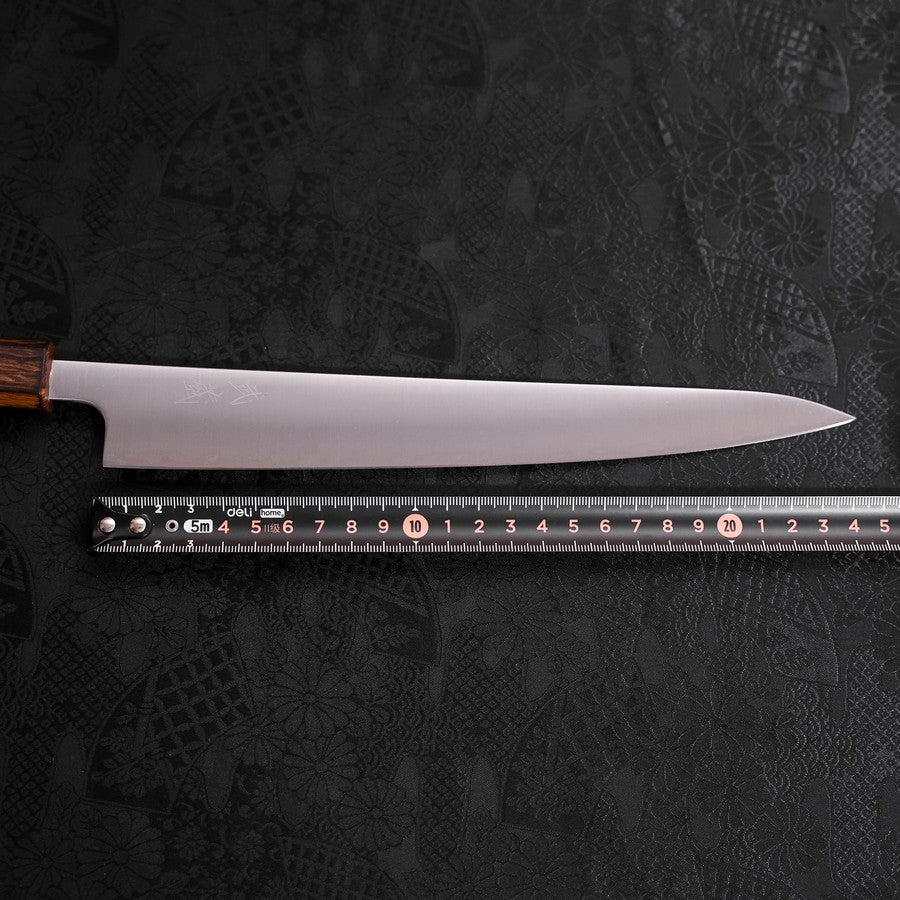 Sujihiki Blue Super Edelstahlummantelung Poliert Sumi Urushi Griff 240mm - Image 7