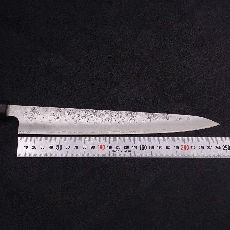 Sujihiki Silver Steel #3 Nashiji Büffelhorn und Magnolienholz Griff 240mm - Image 7