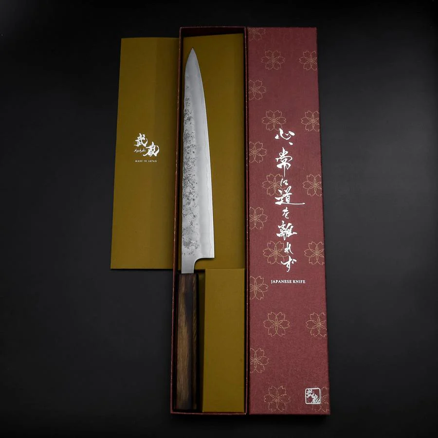 Sujihiki Silver Steel #3 Nashiji Sumi Urushi Griff 240mm - Image 8