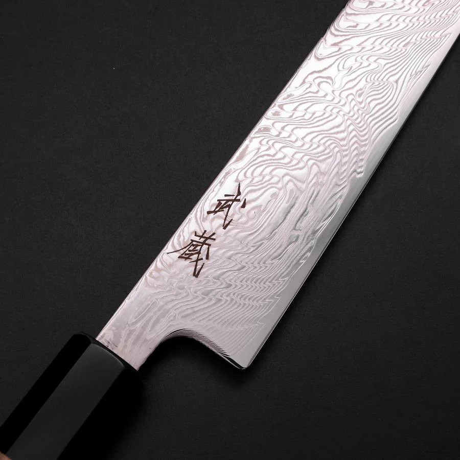 Sujihiki SLD Damast Büffelhorn und Magnolienholz Griff 240mm - Image 3