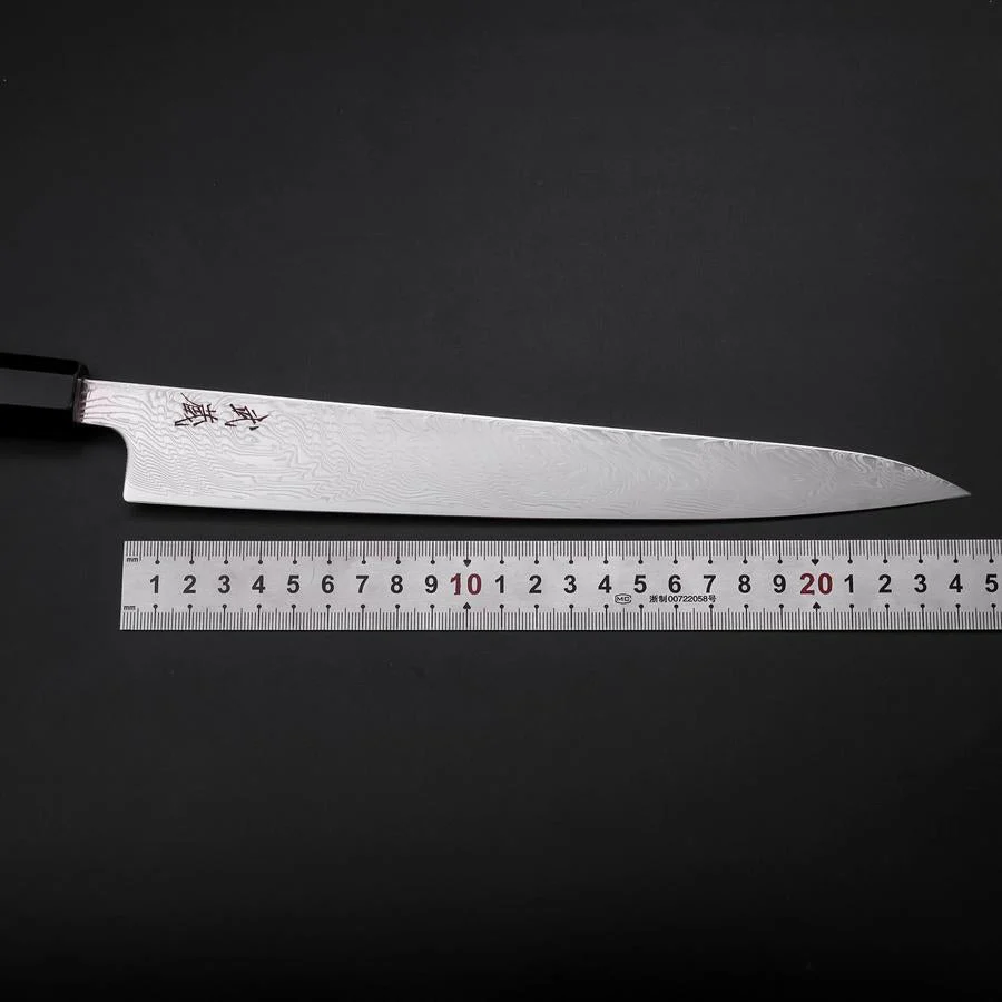 Sujihiki SLD Damast Büffelhorn und Magnolienholz Griff 240mm - Image 6