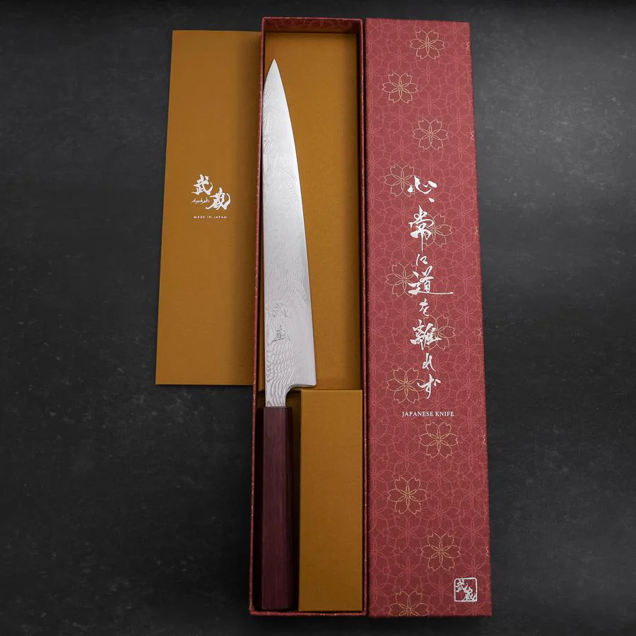 Sujihiki SLD Damast Lila Urushi Griff 240mm - Image 8