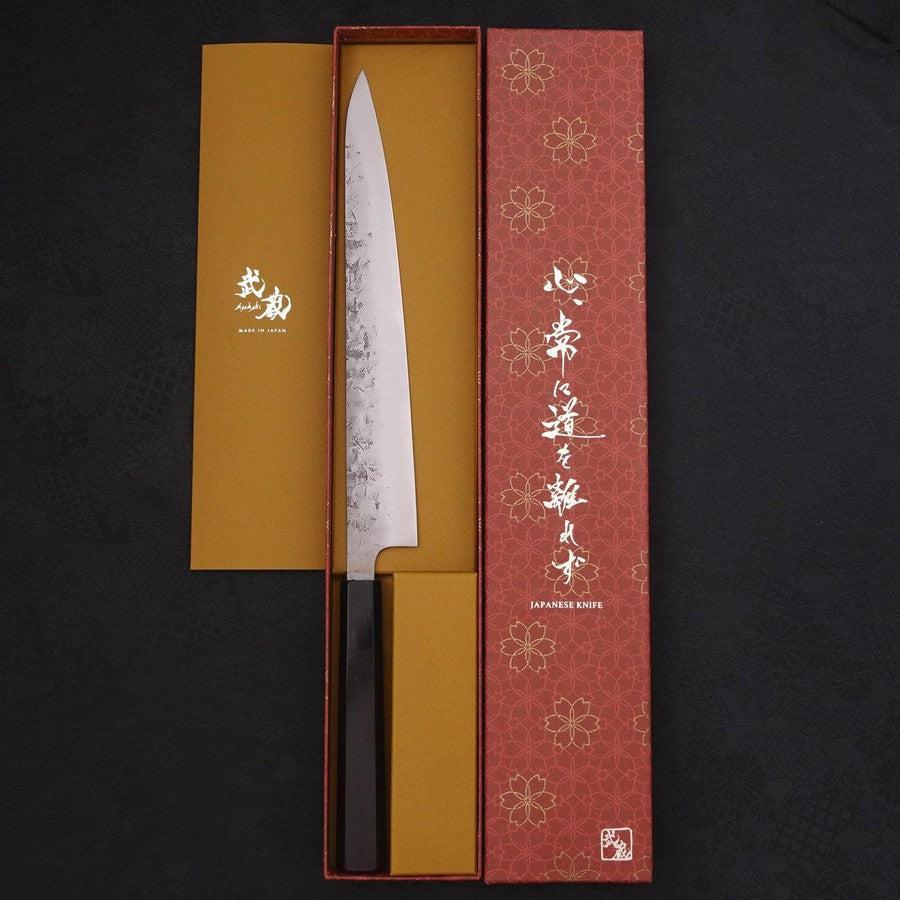 Sujihiki SLD Nashiji Washi Büffelhorn und Ebenholz Griff 240mm - Image 8