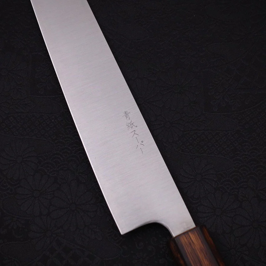 Sujihiki Aogami-Super Edelstahlummantelung Poliert Sumi Urushi Griff 270mm - Image 3
