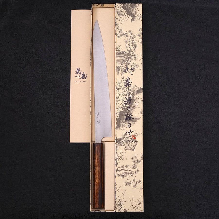Sujihiki Aogami-Super Edelstahlummantelung Poliert Sumi Urushi Griff 270mm - Image 8