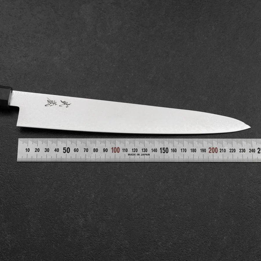 Sujihiki VG-10 Damast Blauer Birkenholz Griff 240mm - Image 7
