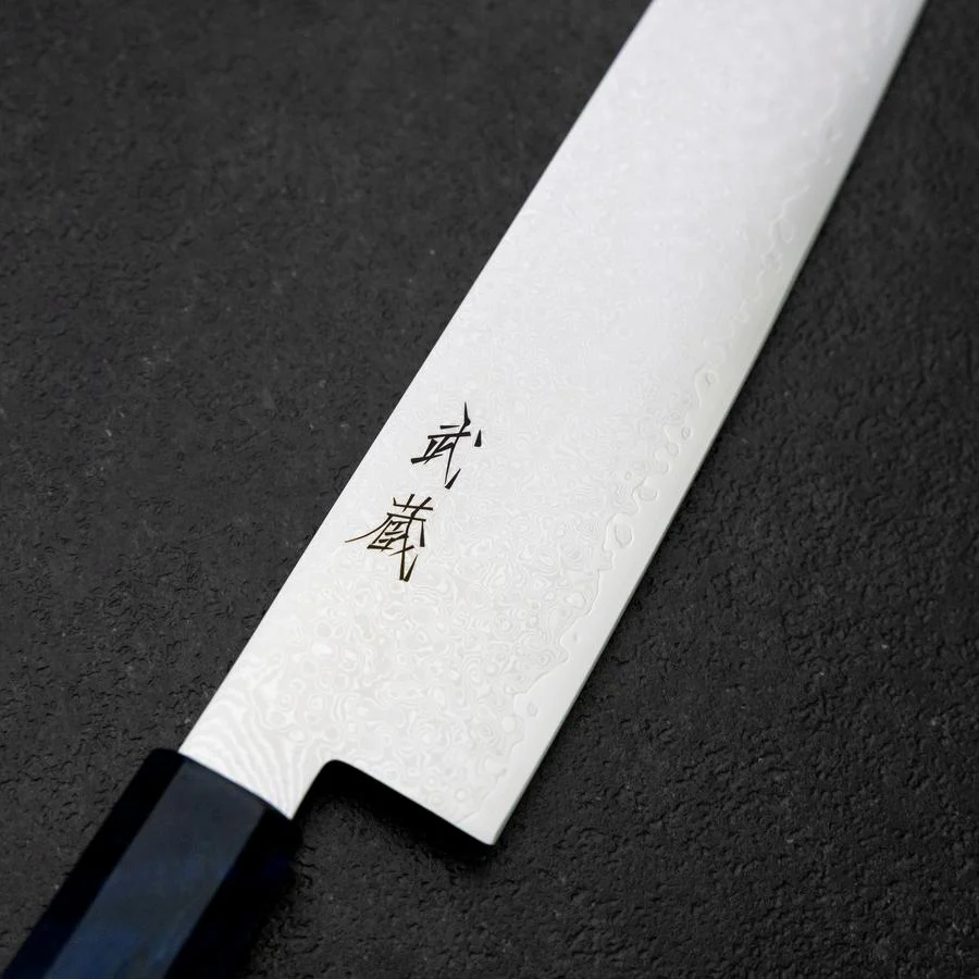 Sujihiki VG-10 Damast Blauer Birkenholz Griff 270mm - Image 3