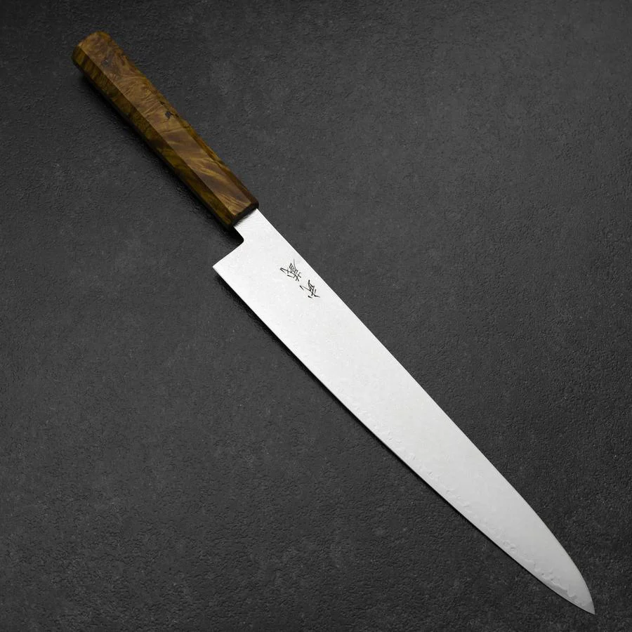 Sujihiki VG-10 Damast Gelb-Brauner Birkenholz Griff 270mm