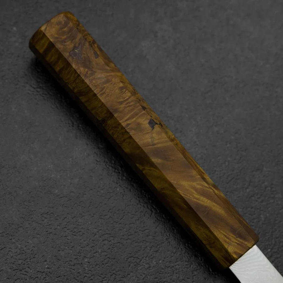 Sujihiki VG-10 Damast Gelb-Brauner Birkenholz Griff 270mm - Image 6