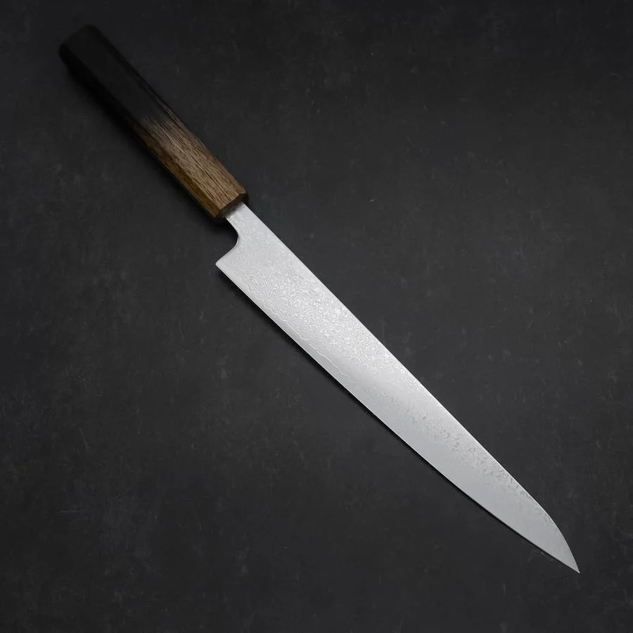 Sujihiki VG-10 Tsuchime Damast Yaki Urushi Griff 240mm