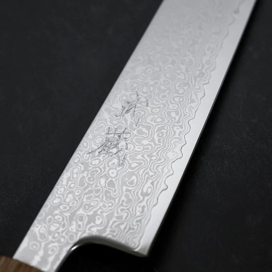 Sujihiki VG-10 Tsuchime Damast Yaki Urushi Griff 240mm - Image 3