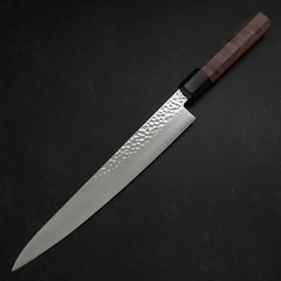 Sujihiki VG-10 Tsuchime Damast Walnussholz Griff 240mm - Image 2