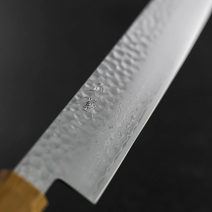 Sujihiki VG-10 Tsuchime Damast Yaki Urushi Griff 240mm - Image 3