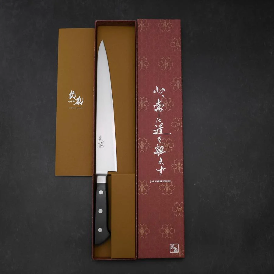 Sujihiki VG-5 Damast Schwarzer Westlicher Griff 235mm - Image 8