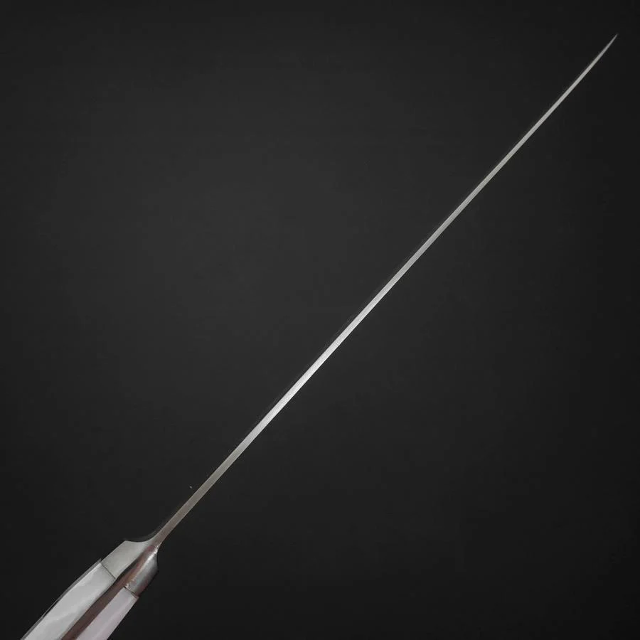 Sujihiki VG-5 Tsuchime Westlicher Weißer Marmorierter Griff 240mm - Image 5
