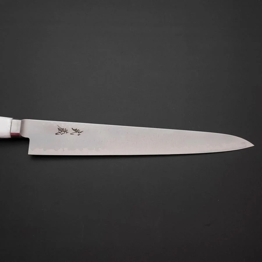 Sujihiki VG-5 Tsuchime Westlicher Weißer Marmorierter Griff 240mm - Image 7