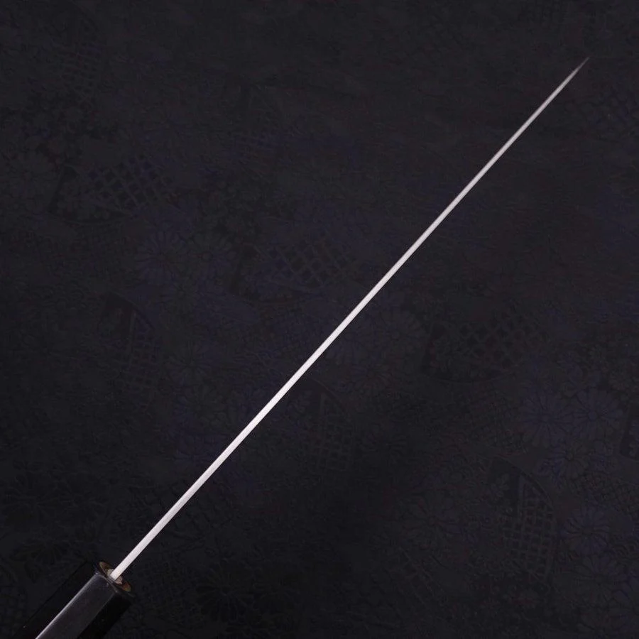 Sujihiki White Steel #1 Edelstahlummantelung Kasumi Büffelhorn und Magnolienholz Griff 240mm - Image 5