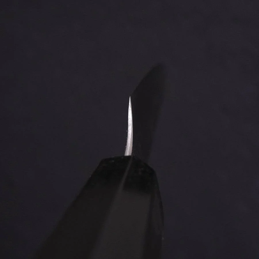 Sujihiki White Steel #2 Super Poliert Büffelhorn und Ebenholz Griff 170mm - Image 4