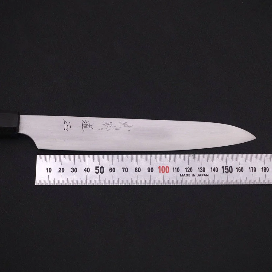 Sujihiki White Steel #2 Super Poliert Büffelhorn und Ebenholz Griff 170mm - Image 7