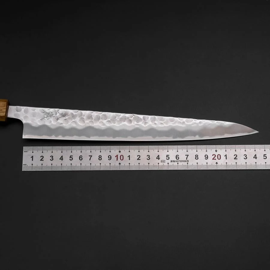Sujihiki White Steel #2 Tsuchime Yaki Urushi Griff 240mm - Image 7