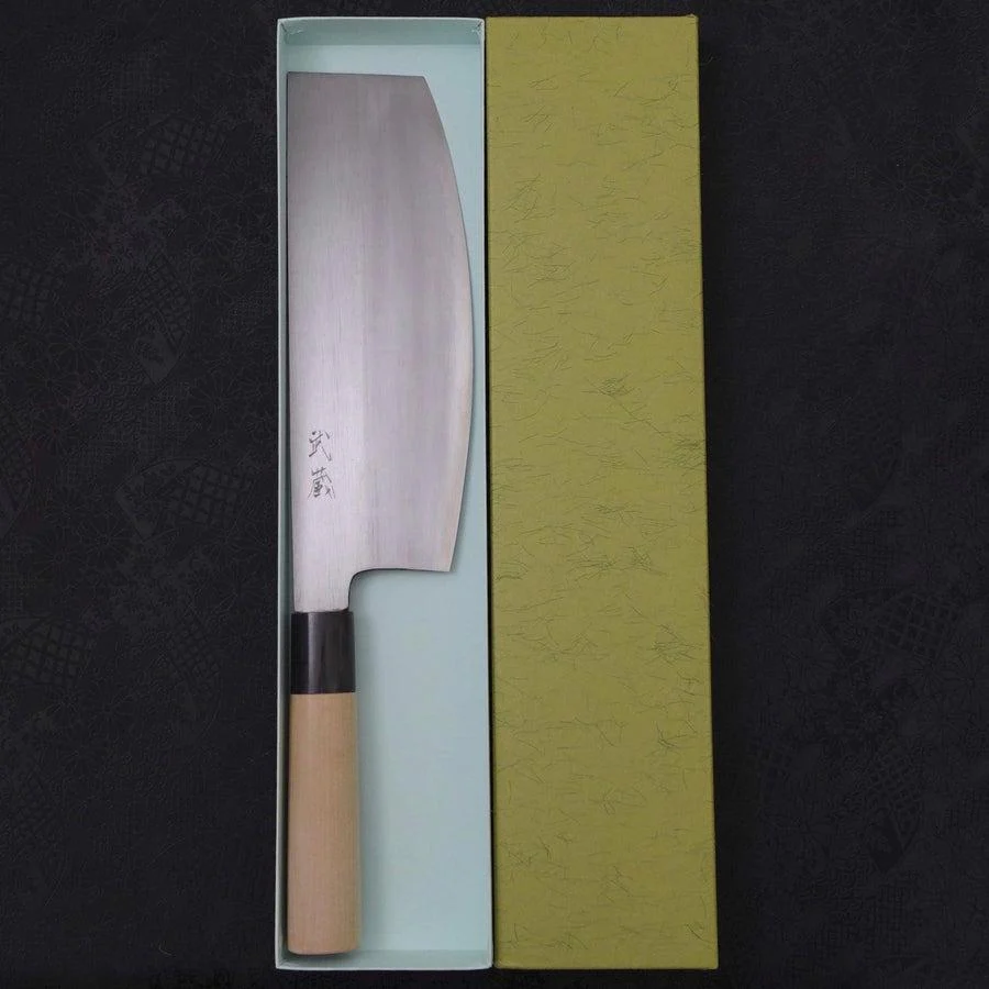 Sushikiri White Steel #2 Kasumi Büffelhorn und Magnolienholz Griff 240mm - Image 8