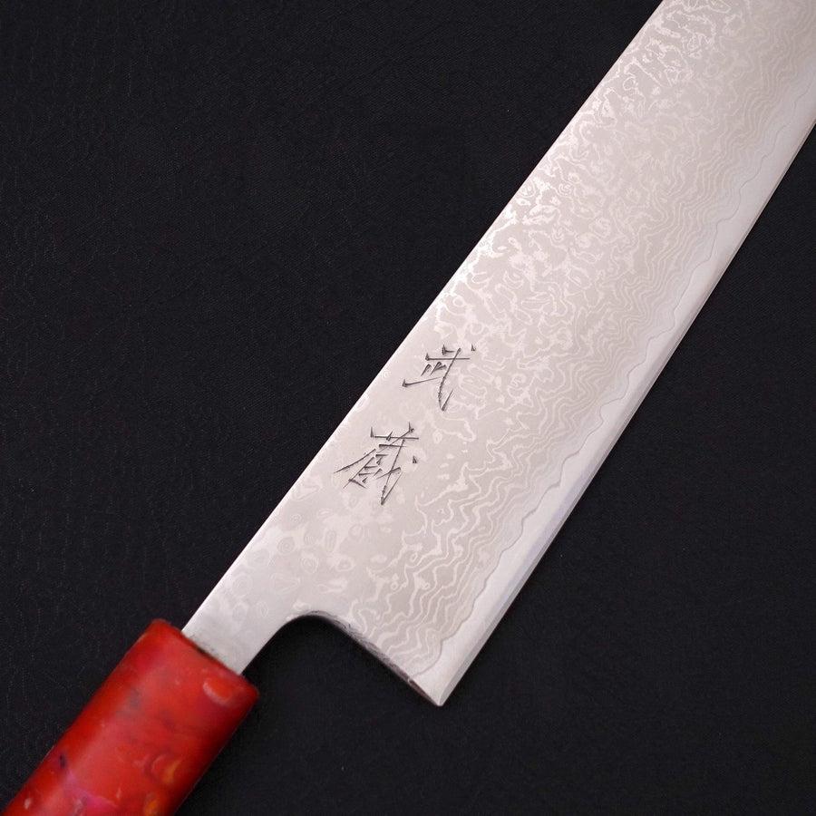 Tsushima Messer Kiritsuke VG-10 Damast Roter Ozeanplastik Griff 210mm - Image 3