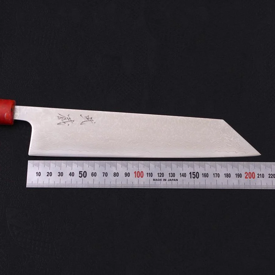 Tsushima Messer Kiritsuke VG-10 Damast Roter Ozeanplastik Griff 210mm - Image 7