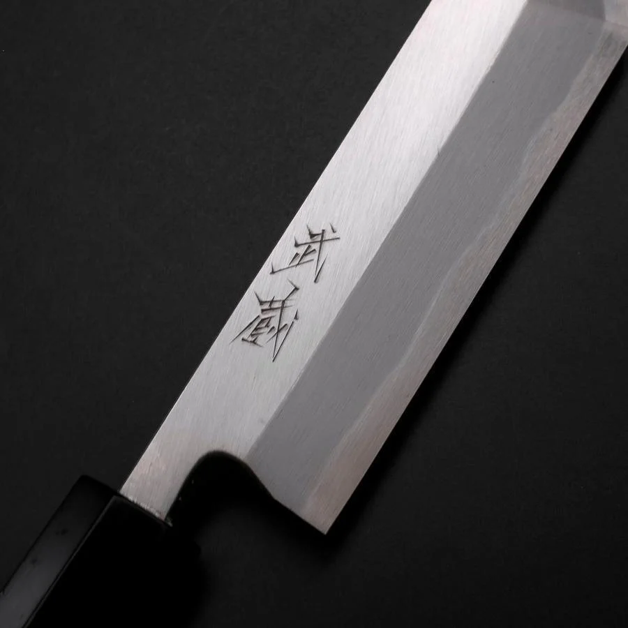 Unagisaki (Edo) Blue Steel #1 Hon-Kasumi Büffelhorn und Ebenholz Griff 150mm - Image 3