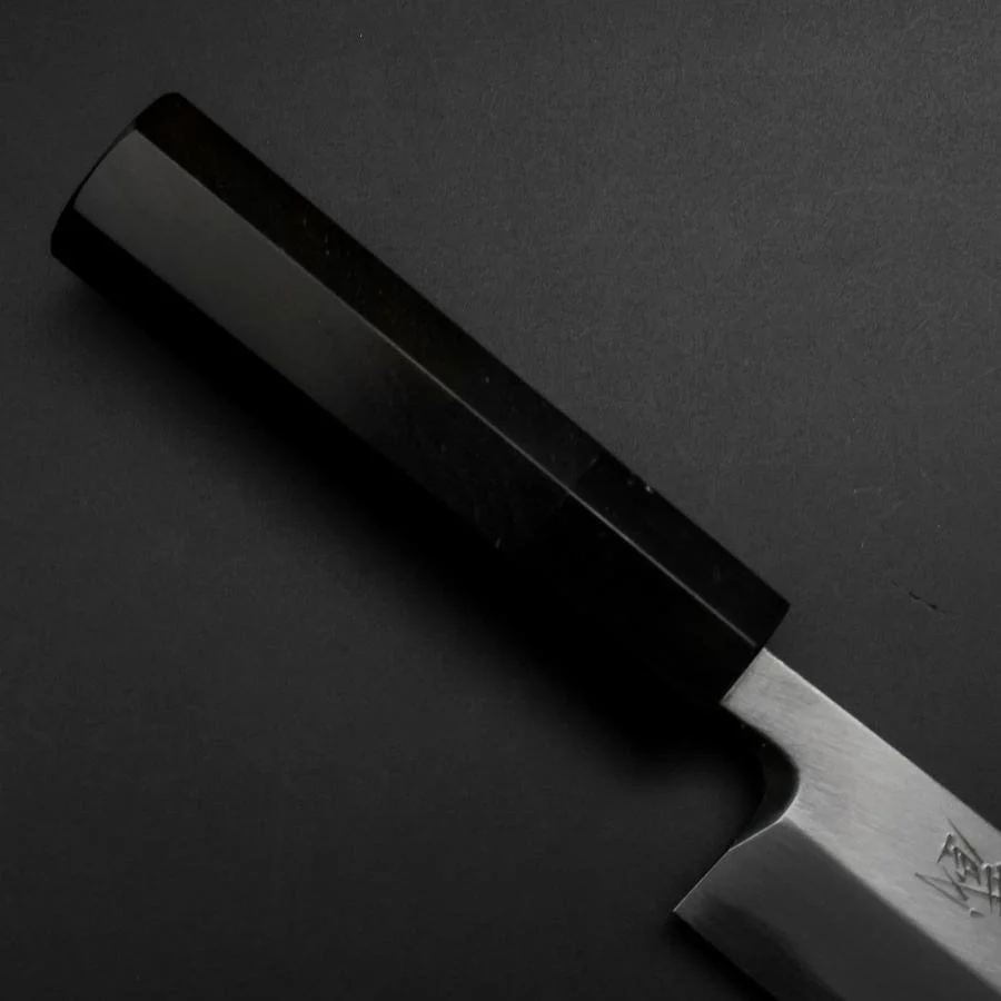 Unagisaki (Edo) Blue Steel #1 Hon-Kasumi Büffelhorn und Ebenholz Griff 150mm - Image 6