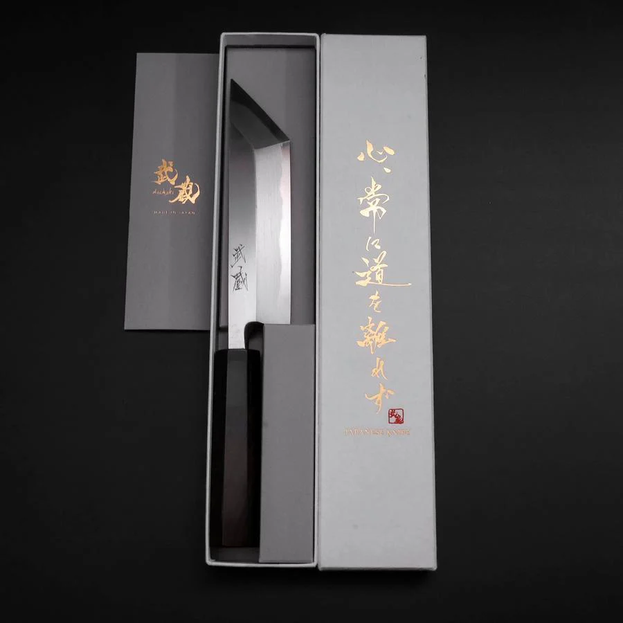 Unagisaki (Edo) Blue Steel #1 Hon-Kasumi Büffelhorn und Ebenholz Griff 150mm - Image 8