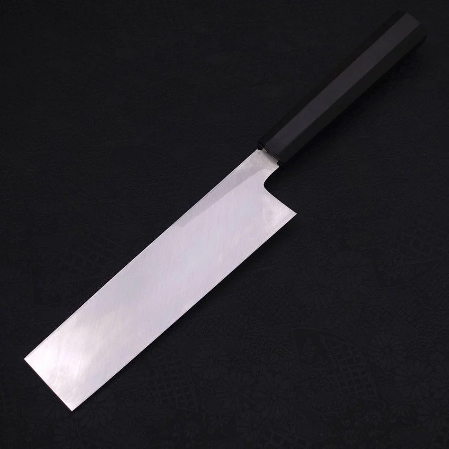 Usuba (Kanto-Stil) White Steel #2 Kasumi Chokin "Phoenix In Sakura" Büffelhorn und Ebenholz Griff 180mm - Image 2