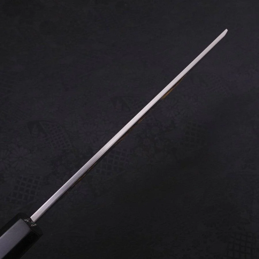 Usuba (Kanto-Stil) White Steel #2 Kasumi Chokin "Phoenix In Sakura" Büffelhorn und Ebenholz Griff 180mm - Image 6