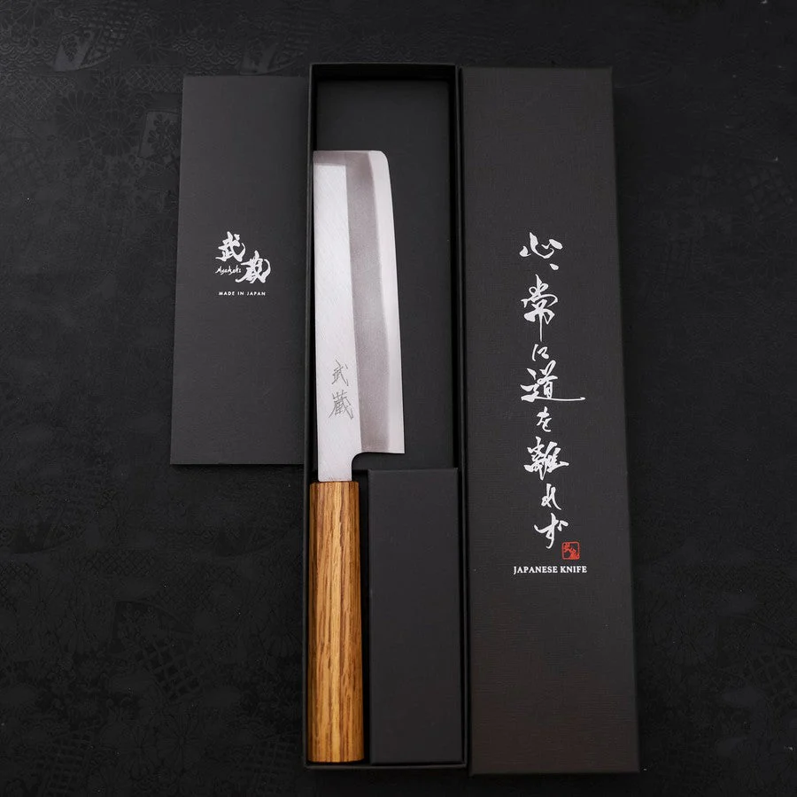 Usuba SK-Stahl Kasumi Eichenholz Griff 150mm - Image 8
