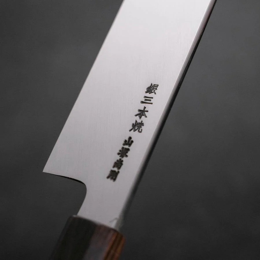 Usuba(Kanto) Honyaki Silver Steel #3 Kagami Ebenholz Griff 180mm - Image 3